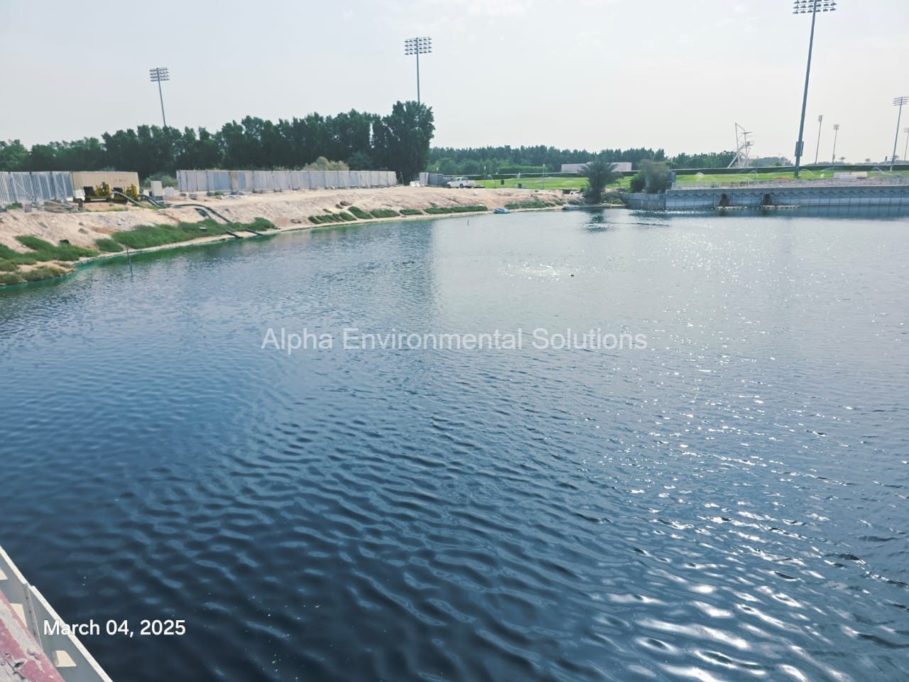 A large man-made irrigation lake in the Middle East managed by Alpha Environmental Solutions